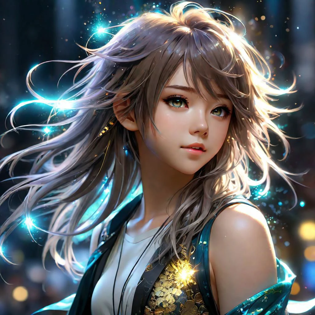 Shoulder length messy long shine hair, happy, Full body, Beautiful anime waifu style boy, hyperdetailed painting, luminism, art by Carne Griffiths and Wadim Kashin concept art, 4k resolution, fractal isometrics details bioluminescence , 4d render, octane render, intricately detailed , cinematic, trending on artstation Isometric Centered hyperrealistic cover photo awesome full color, hand drawn , gritty, realistic mucha , hit definition , cinematic, on paper, ethereal background, abstract beauty,stand, approaching perfection, pure form, golden ratio, minimalistic, unfinished, concept art, by Brian Froud and Carne Griffiths and Wadim Kashin and John William Waterhouse, intricate details, 8k post production, high resolution, hyperdetailed, trending on artstation, sharp focus, studio photo, intricate details, highly detailed, by greg rutkowski