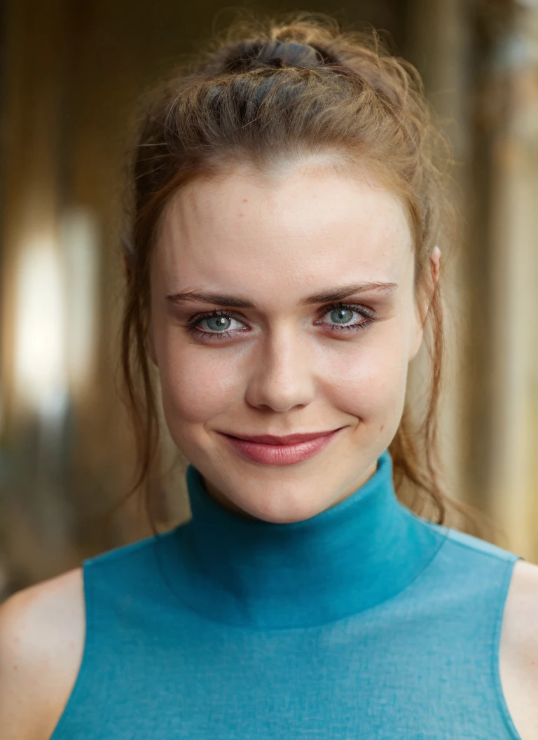 professional photography, portrait of a woman in a blue sleeveless turtleneck, smirk, at Coventry, bold, bright colours, (high detailed skin:1.1)
<lora:jennie_jacques_lora_v01:1> jenjac