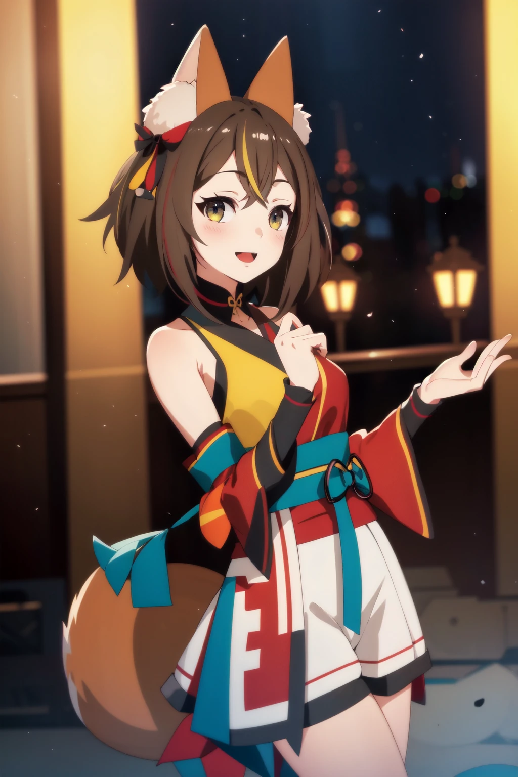 masterpiece, best quality, solo,looking at viewer,city,night,1girl,cowboy shot,
<lora:dongitsune6V1:0.7> dongitsune6, singing