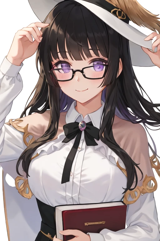 One Woman、Brown Hair(length)、Brown eyes、Black-rimmed round glasses、 Highest quality、Very detailed、8k resolution、RAW Photos、masterpiece、Captivating breasts、Gorgeous face、Perfect body、Playing with the White Rabbit、Large Breasts、Completely naked、Nipples