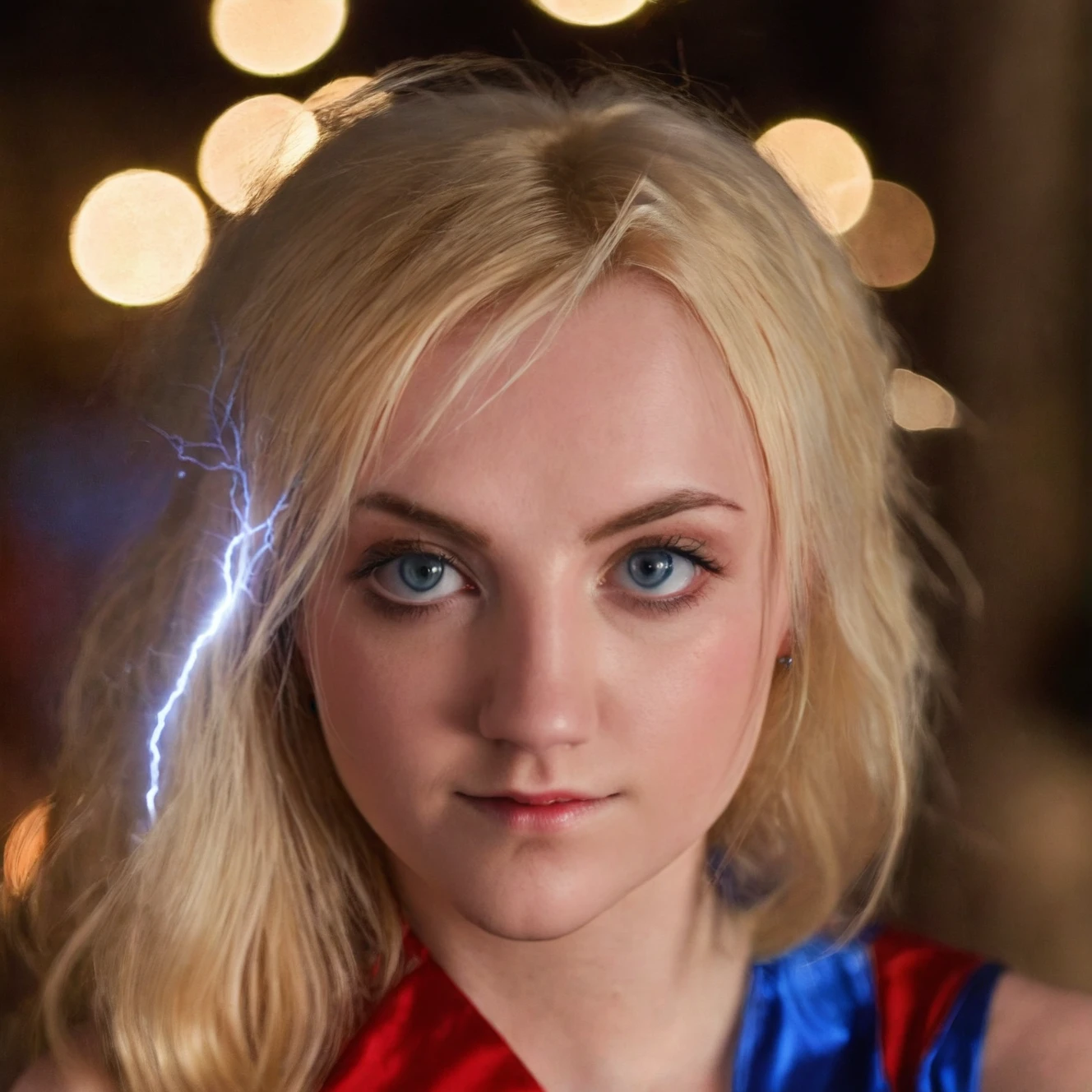 l0n42023,<lora:l0n42024:0.95>, teenage, blonde hair, blue eyes, cinematic lightning, masterpiece, best quality, bokeh, wearing a red dress