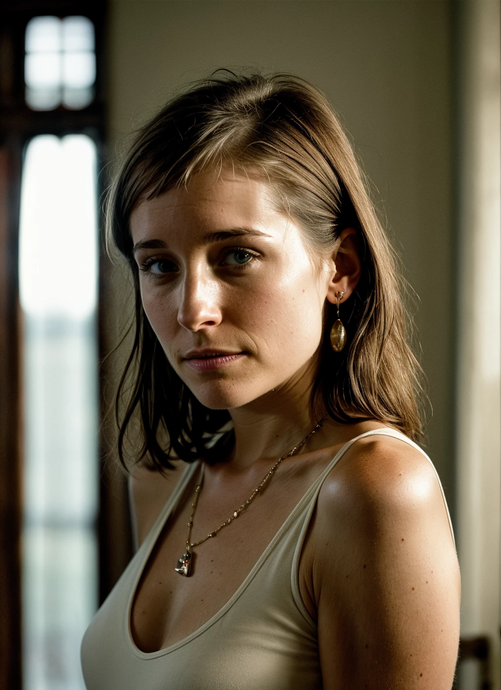 RAW photo of 20 years old allisonmack-ti, natural lighting, 8k uhd, dslr, high quality, film grain, Fujifilm XT3, <lora:add_detail:0.7>, by Peter Lindbergh, christmas theme, young