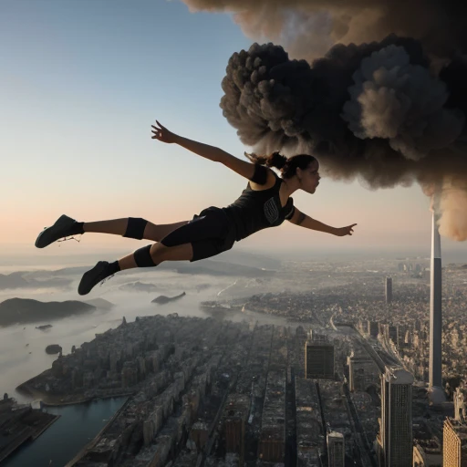 UHD, 4k, ultra detailed, cinematic, a photograph of  <lora:cinematic explosion style 1.5:1.2>
a person is falling from a tall bulding in the air cinematic explosion style, epic, beautiful lighting, inpsiring