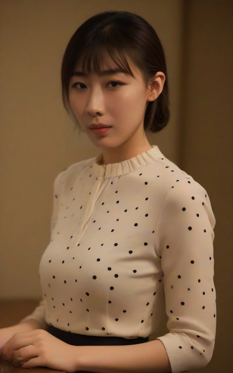 UHD, 4k, ultra detailed, cinematic, a photograph of (masterpiece,best quality,ultra high res:1.2),(photo-realistic:1.3),(beautiful face,exquisite face,skin texture:1.1),(Polka_dot_blouse:1.5),(Pleated_midi_skirt:1.4),(Pointed-toe_pumps:1.3),
side_light,sweatdrop,26yo,
<lora:suxi_XL_0_:1.2>,suxi,chinese actress,
1girl,(portrait:1.6),face_focus,(close-up:1.5),, epic, beautiful lighting, inpsiring