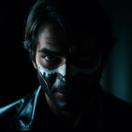 cinematic film still of <lora:symbiote style 1.5:1.2>
a close up of a person with a creepy face symbiote style, shallow depth of field, vignette, highly detailed, high budget, bokeh, cinemascope, moody, epic, gorgeous, film grain, grainy