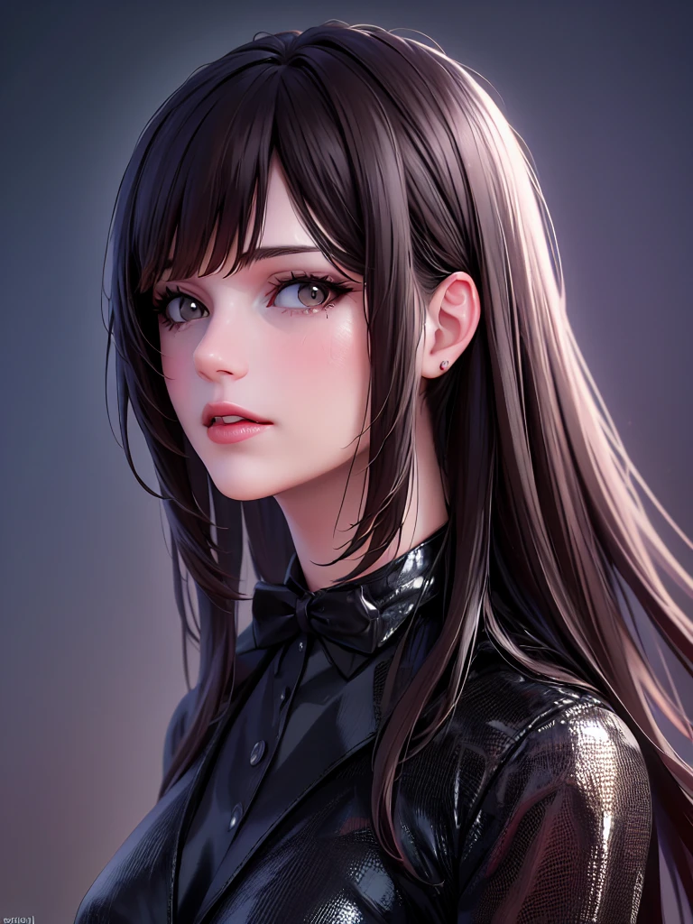 realistic full face portrait photography of raqcuel darrian a beautiful 35 year old brunette clothed curvy woman model with big long straight hair wearing a AnzhcTuxedo, dark neon sky background, volumetric light, ultra high res, best shadow, RAW <lora:racquel_darrian_v1.0:0.6> <lora:AnzhcTuxedo_679805:1>