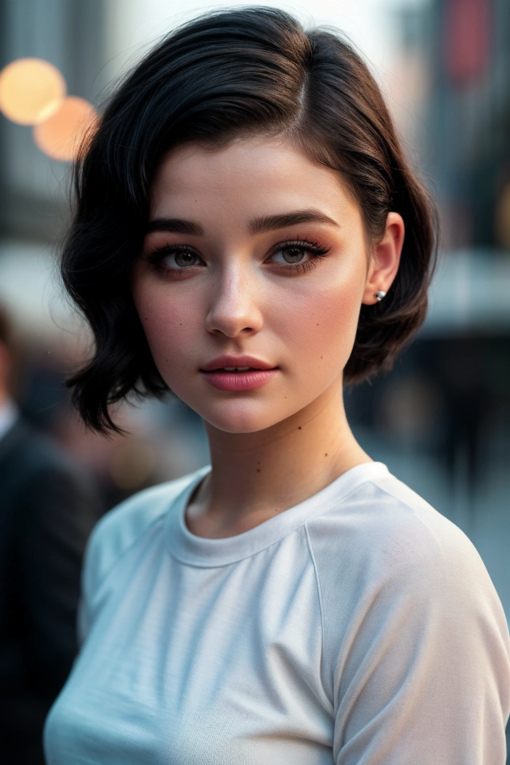 photo of beautiful (miaalves:0.99), a woman in a (movie premiere gala:1.1), perfect hair, wearing (white raglan sleeves:1.1), ((American Pioneers:1.1)), modelshoot style, (extremely detailed CG unity 8k wallpaper), professional majestic (photography by helmut newton:1.1), (Kodak PIXPRO AZ252 16.15MP Digital Camera), 24mm, exposure blend, hdr, faded, extremely intricate, High (Detail:1.1), Sharp focus, dramatic, soft cinematic light, (looking at viewer), (detailed pupils), (upper body), 24mm, 4k textures, soft cinematic light, adobe lightroom, photolab, elegant, ((((cinematic look)))), soothing tones, insane details, hyperdetailed, low contrast
