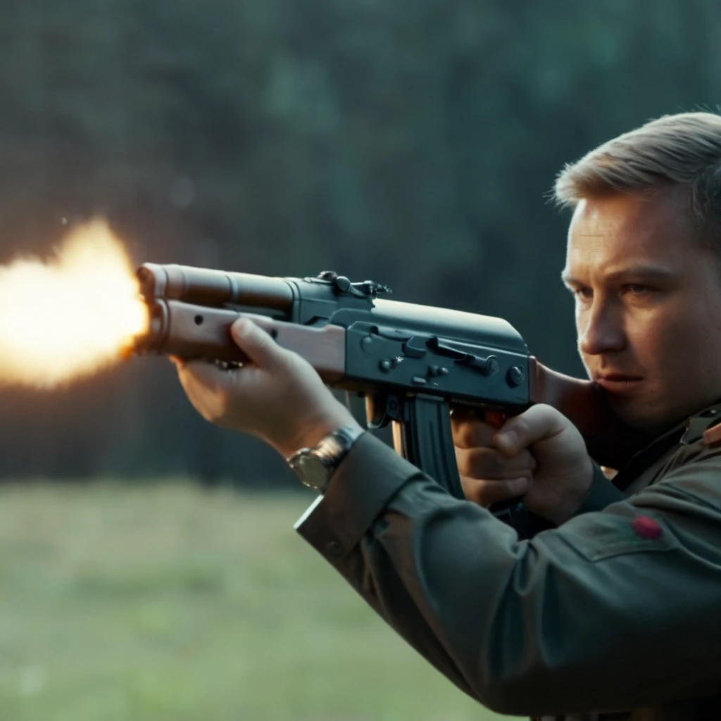 cinematic film still of <lora:AK-47:1.2>
AK-47 a person shooting an AK-47 gun in sky with a muzzle flash coming out of it perfection, shallow depth of field, vignette, highly detailed, high budget, bokeh, cinemascope, moody, epic, gorgeous, film grain, grainy