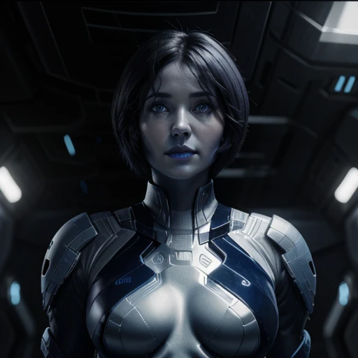 cinematic film still of <lora:Cortana 1.5:1.2>
Cortana Halo a blue skin color woman with a black leather outfit and a blue eye, shallow depth of field, vignette, highly detailed, high budget, bokeh, cinemascope, moody, epic, gorgeous, film grain, grainy