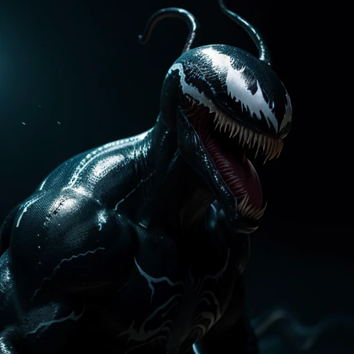 cinematic film still of <lora:symbiote style 1.5:1.2>
a very large venom with a big mouth symbiote style, shallow depth of field, vignette, highly detailed, high budget, bokeh, cinemascope, moody, epic, gorgeous, film grain, grainy