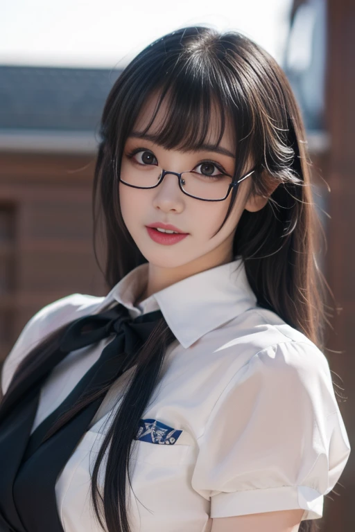 ltra-detailed,highly detailed,best quality,masterpiece,illustration,realistic,
sakuya16, 1girl,
glasses,school uniform,serafuku,
looking at viewer,
<lora:sakuya_v1_07:0.7>