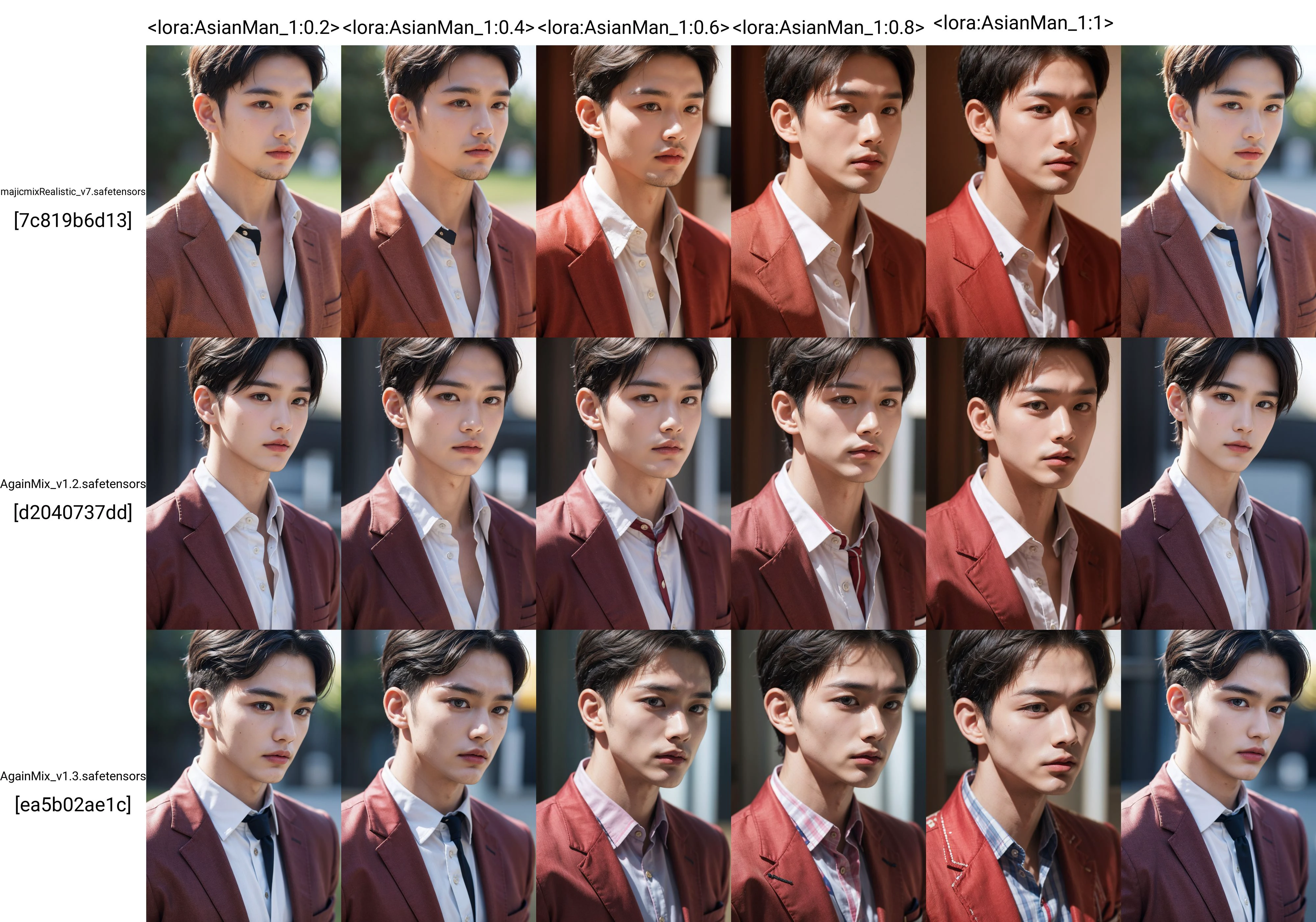 (1man:1.5),(male:1.5),(close up),(Collared shirt and blazer:1.2),(short hair:1.2),<lora:AsianMan_1:0.2>,
