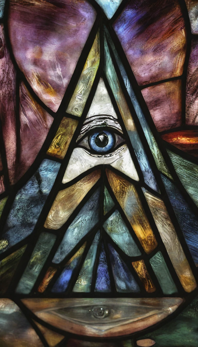 stained-glass eye of providence ufo the truth is out there i want to believe