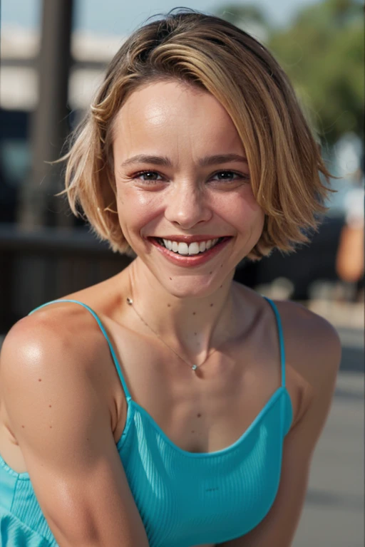 <lora:rachelmcadams-01:1> r4ch3l, upper body, smile,