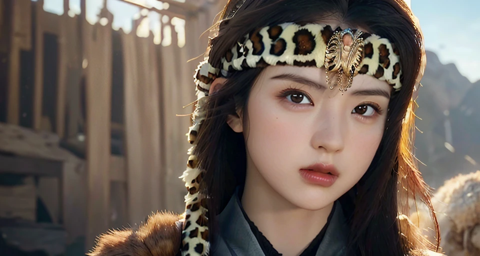 <lora:yaner:0.8>,1girl,shangguanyan,nvshenlong,Chinese woman,leopard print headdress, (masterpiece:1.2), best quality, highres,extremely detailed CG,perfect lighting,8k wallpaper,photograph, photorealistic,, best quality , masterpiece, illustration, an extremely delicate and beautiful, extremely detailed ,CG,unity,8k wallpaper, Amazing, finely detail, masterpiece, best quality,official art,extremely detailed CG unity 8k wallpaper,absurdres, incredibly absurdres, huge filesize , ultra-detailed, highres, extremely detailed,beautiful detailed girl, extremely detailed eyes and face, beautiful detailed eyes,light on face,