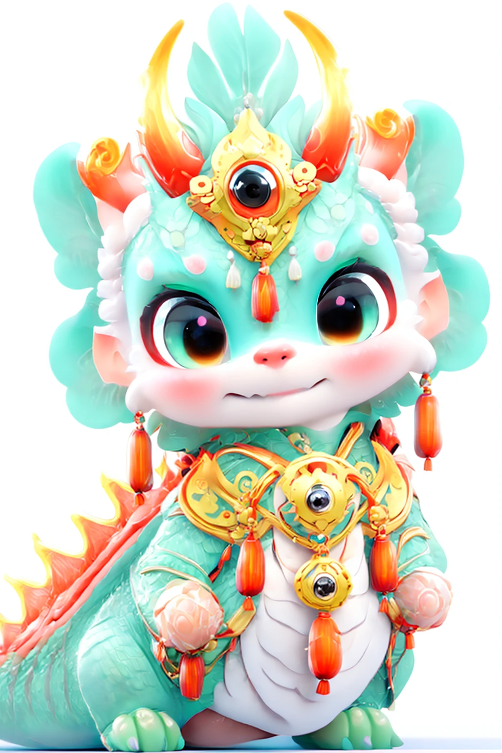 <lora:cuedrangon1-000016:1>,Cute Chinese Dragon,no humans,white background,solo,full body,looking at viewer,, (Best quality: 1.1), (Realistic: 1.1), (Photography: 1.1), (highly details: 1.1)