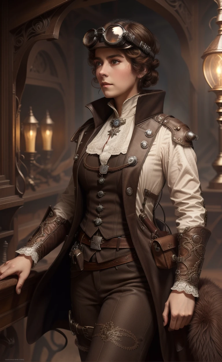 <lora:Democlesiste-10:0.8> Democlesiste, 1900s 40 years old explorer strict woman with white top with fur and googles, brown hair, (masterpiece:1.3), (best quality:1.3), beautiful, (intricate details), unity 8k wallpaper, ultra detailed, beautiful, aesthetic, perfect lighting