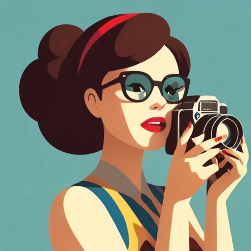 painting of a woman sitting in a chair with a camera and a bird, Artgerm and Gil Elvgren, Gil Elvgren Style, poster, poster, poster art, poster, vintage poster, poster girl, poster poster girl, poster girl, poster, poster girl, Gill Elvgren, girl poster