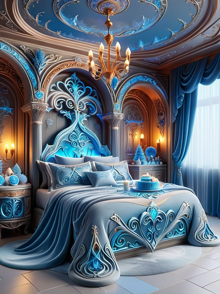 hyper detailed masterpiece, dynamic, awesome quality, ral-epochelves cozy and warm scenes, king moonracer, yule log cake, tranquil and serene,filled with joy and laughter,generous and giving, neon lights, warm and inviting kitchens filled with the aroma of baked goods in<lora:ral-epochelves-sdxl:1>