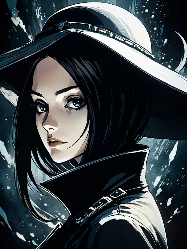 Super Closeup Portrait, Surreal Harmony, V for Vendetta, Dark Atmosphere, CloseUp, ergo Proxy Diving down, sideview, 70s, stylish, bright, high contrast, postapocalyptic, very detailed, hd