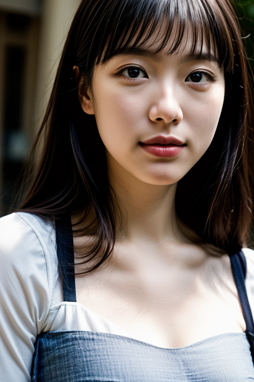 adult girl, (whole body, dress, medium breasts), looking at viewer, solo:1, (extremely detailed face), close shot, (long hair), (face upward:0.7),