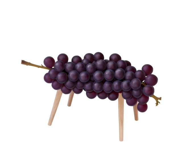 <lora:shoryo_uma_v6:0.5>, skewer, shoryo_uma, objectification, still life, food_focus, from side, grapes