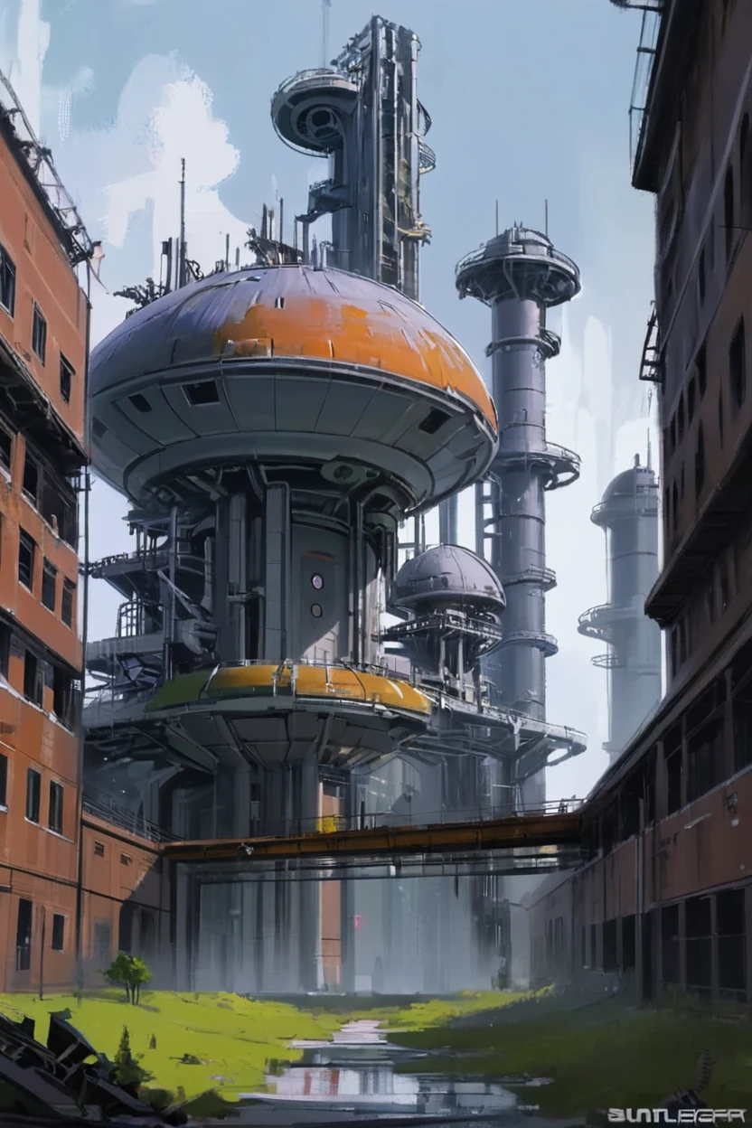 scifi, reclaimed abandoned factory in a great,amazing scifi arcology outside of reality, masterpiece<lora:EnvyAnimeDigitalPaintingXL01:1>