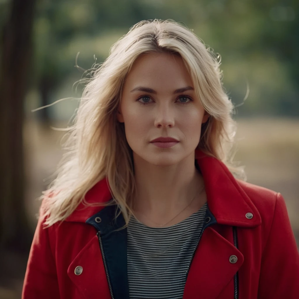 cinematic film still of  <lora:Shelly Webster:1.2>
Shelly Webster a woman with long blonde choppy hair and a red jacket, shallow depth of field, vignette, highly detailed, high budget, bokeh, cinemascope, moody, epic, gorgeous, film grain, grainy