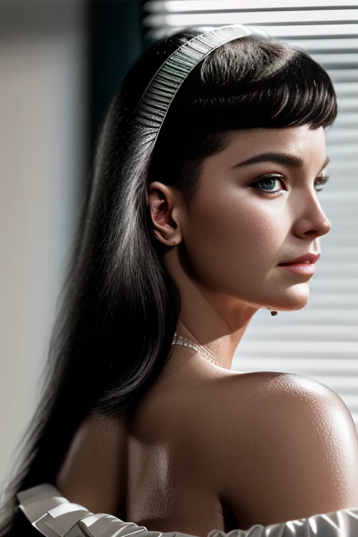 (RAW, analogue, Nikon Z 14mm ultra-wide angle lens, award-winning glamour photograph, ((best quality)), ((masterpiece)), ((realistic)), skin pores, subsurface scattering, radiant light rays, high-res, detailed facial features, high detail, sharp focus, smooth, aesthetic, extremely detailed, (extremely detailed eyes, extremely detailed iris), extremely detailed hair, extremely detailed skin, extremely detailed clothes, octane render, photorealistic, realistic, post-processing, max detail, realistic shadows, roughness, natural skin texture, real life, ultra-realistic, photorealism, photography, 8k UHD, photography, hdr, intricate, elegant, highly detailed, sharp focus, stunning, beautiful, gorgeous), (photorealistic), (realistic), 14c3ych4b3rt in a suit, (black blazer1.2), standing in front of a desk, full body, black hair, blue eyes, indoors, oval office, white house, windows, upper body, morning, bright, photorealistic, realistic, detailed eyes, intricate face, high contrast, <lora:Bettie_Page_PMv1_Lora:1.3>,, high quality photography, 3 point lighting, flash with softbox, 4k, Canon EOS R3, hdr, smooth, sharp focus, high resolution, award winning photo, 80mm, f2.8, bokeh, ((Glamour Shot)), detailed skin texture, (blush:0.5), (goosebumps:0.5), subsurface scattering