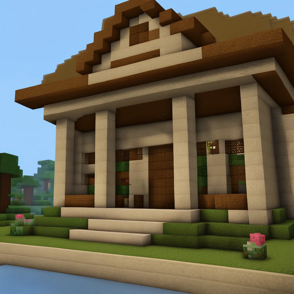 best quality,masterpiece,highly detailed,ultra-detailed, <lora:neg4all_bdsqlsz_V3.5:-1 > <lora:minecraft_last:1> a Pediment in minecraft world ,game cg, 1g