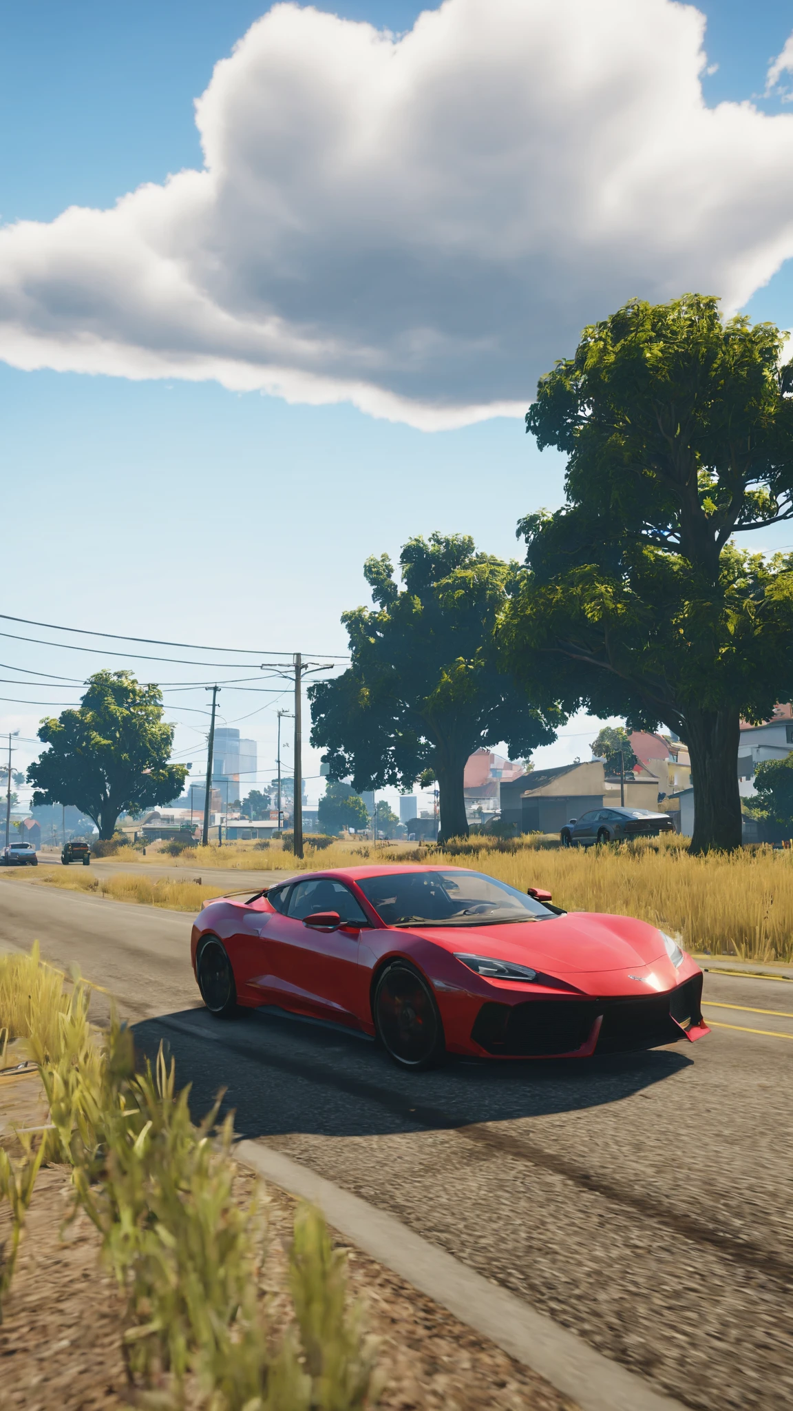 1girl, outdoors, sky, day, cloud, tree, ground vehicle, motor vehicle, car, road, vehicle focus , unreal engine 5 , GTA screenshot<lora:GTA_VI_Style:1><lora:GTA_VI_Style:1><lora:GTA_VI_Style:1><lora:GTA_VI_Style:1>
