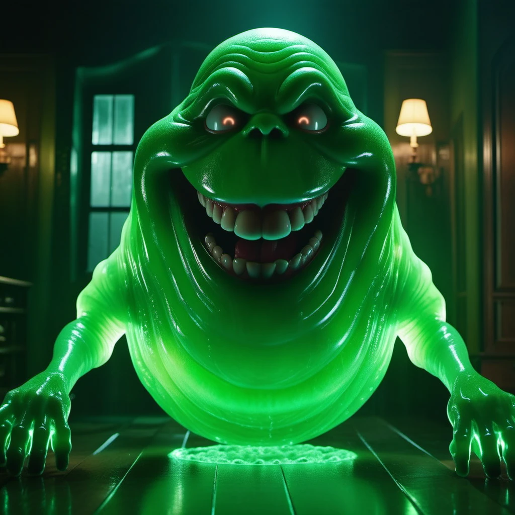 Slimer1024, a ((glowing green see-through)) ghost, (wet, 1.3) and slimy, drinking a beer in a pub, features intricate detail, detailed eyes, highly detailed, photography, ultra sharp, film, bokeh, professional, 4k <lora:Slimer1024:0.7>