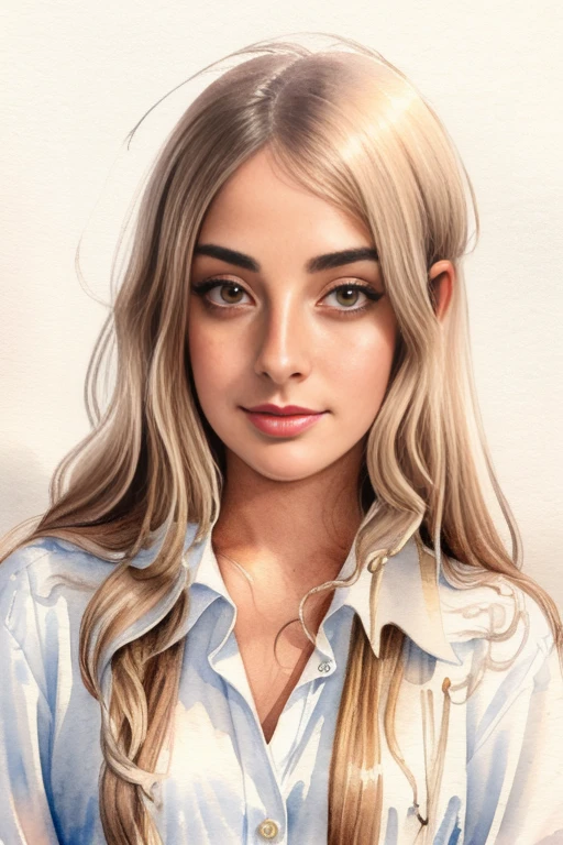 light natural tones , ((pencil drawing , watercolor drawing,)) portrait of a Mayichi, detailed eyes, beautiful , highly detailed, soft color tones, soft lighting, detailed lines, sharp, realistic, brush strokes, light hints of paint drips <lora:Mayichi-000001:1>