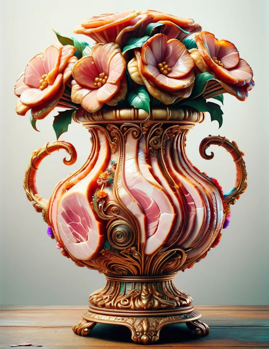 <lora:SDXLElfMeat:1> HamStyle, a high quality dynamic shot of a beautiful bouquet of flowers, 8k, beautiful, an ornate gilded beautiful vase  breathtaking borderland fantasycore artwork by Android Jones, Jean Baptiste monge, Alberto Seveso, Erin Hanson, Jeremy Mann. maximalist highly detailed and intricate professional_photography, a masterpiece, 8k resolution concept art, Artstation, triadic colors, Unreal Engine 5