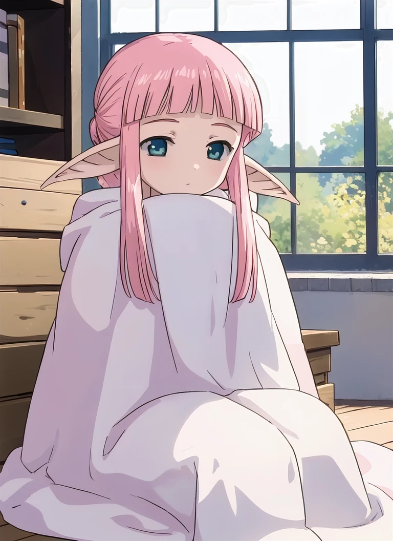 <lora:ibara_v10:1>ibarahime, 1girl, solo, in blanket,
sitting