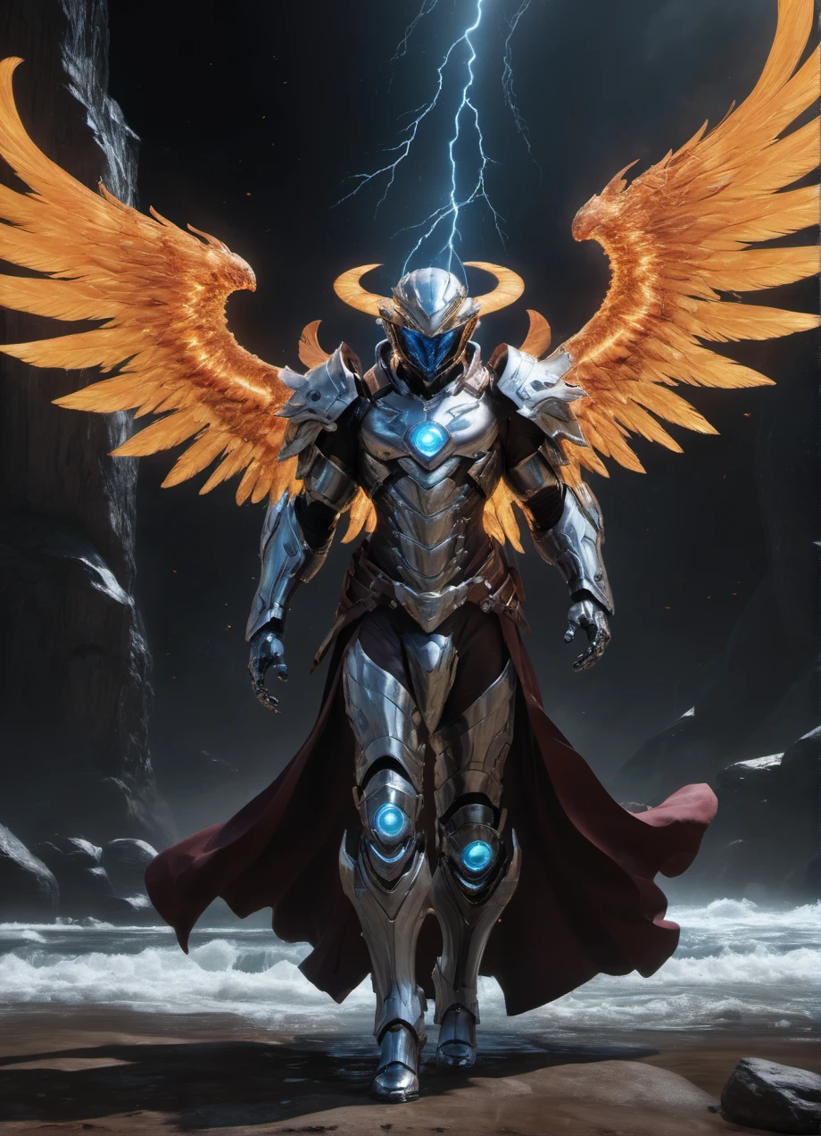 hyperdetailed photography,winxl,man,(robe),(glowing paint wings),holding a weapon,full armor,ambient,epic,dagger,masterpiece,8k uhd,awardwinning,trending on artstation and deviant art,official art,private press,raw photo, <lora:winxl-step00000350:0.8>