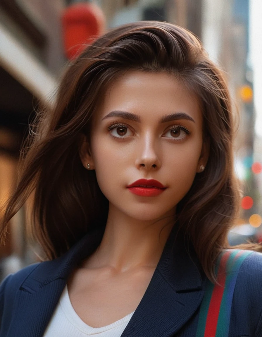 <lora:crstrnmod-000007:1> waist up photo of crstrnmod, , as a movie star, red lipstick, turtleneck sweater, buttoned up jacket, (trousers), modelshoot style, (extremely detailed CG unity 8k wallpaper), photo of the most beautiful artwork in the world, professional majestic oil painting by Ed Blinkey, Atey Ghailan, Studio Ghibli, by Jeremy Mann, Greg Manchess, Antonio Moro, trending on ArtStation, trending on CGSociety, Intricate, High Detail, Sharp focus, dramatic, photorealistic painting art by midjourney and greg rutkowski, (walking down the street), (looking at viewer), (detailed eyes:1.2), (windblown hair:1.2), (perfect eyes:1.3), ((closeup portrait:1.2)), (bokeh)