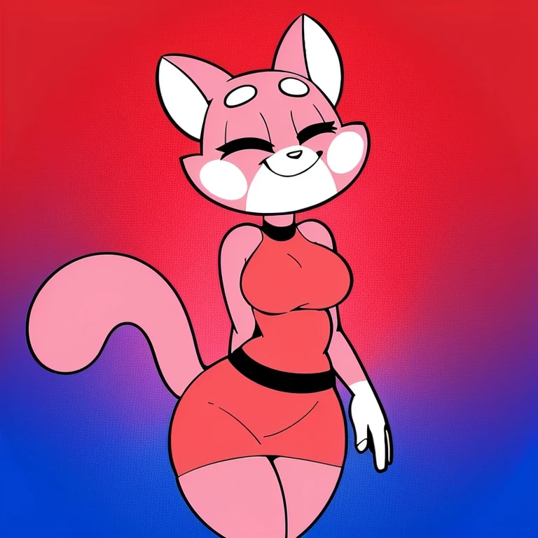 Blaze the cat, breast, wide hips, nipple, cute, blushing, happy, looking at you, solo, butt focus, butt