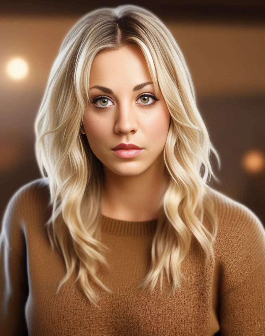 KaleyCuoco,<lora:KaleyCuocoSDXL:1>,masterpiece,beautiful,extremely detailed,(ultra high res),(8k UHD best quality), (realistic, photo-realistic:1.37), depth_of,field, blurry_background, photo_inset,Dramatic lighting,reference_inset,photo_background,brown_eyes,photorealistic,looking_at_viewer,1girl,shiny skin,detailed skin,(((sweater)))