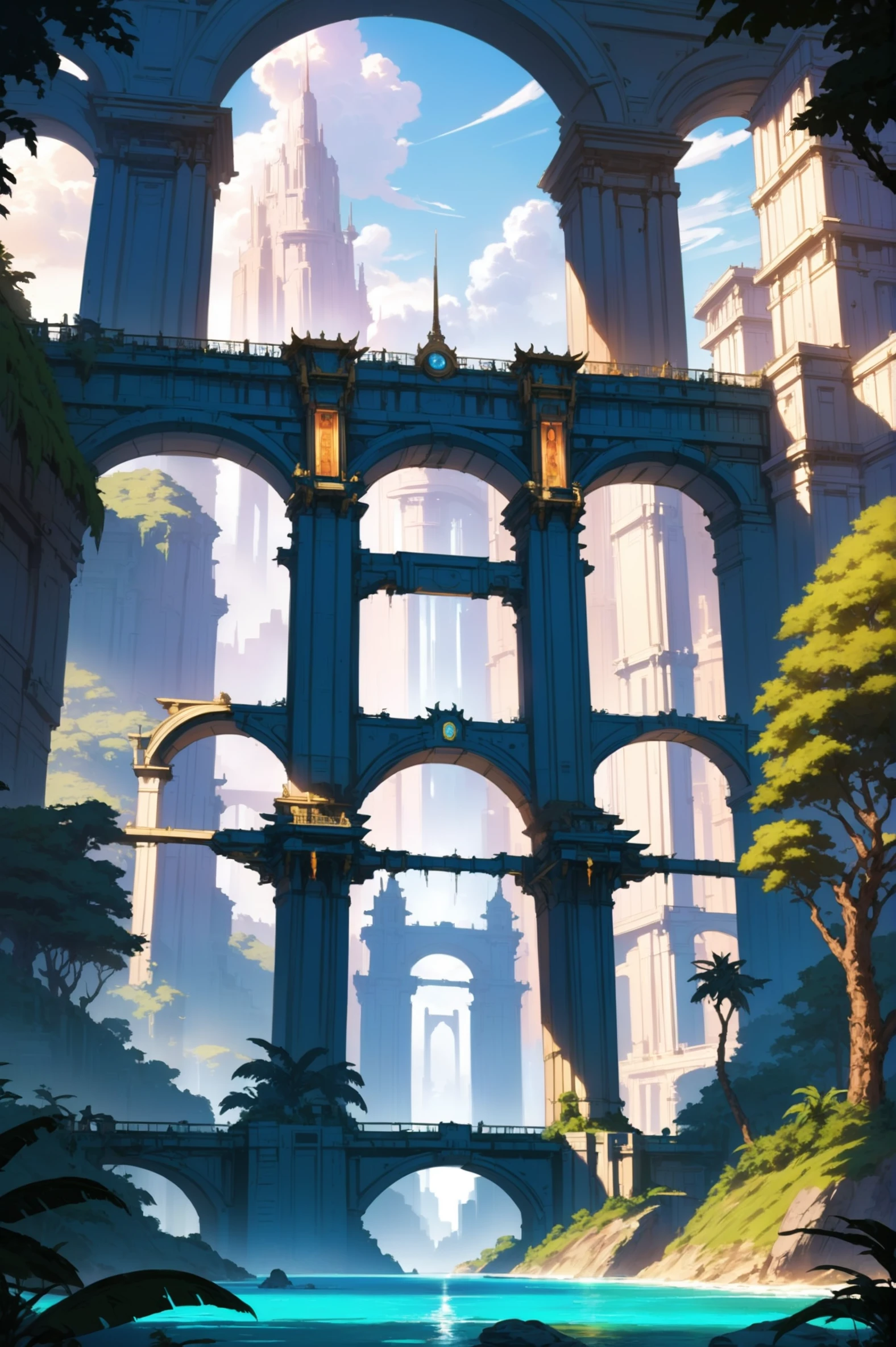 scifi, Wondrous scifi city beyond the end of time<lora:EnvyBetterHiresFixXL01:1>