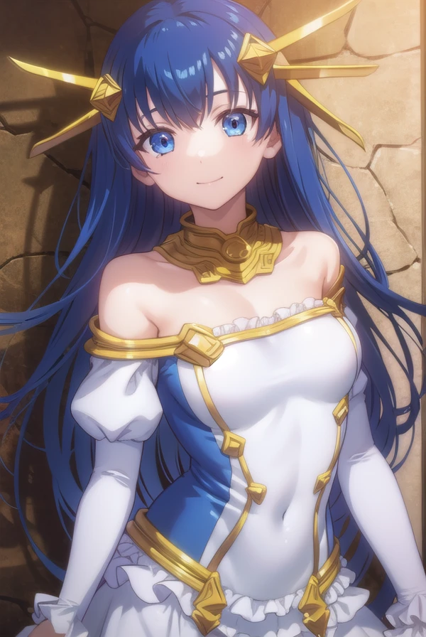 liaparaparaleazas, <lora:lia parapara leazas-lora-nochekaiser:1>,
lia parapara leazas, long hair, blue eyes, hair ornament, blue hair, smile,
BREAK dress, bare shoulders, frills, detached sleeves,
BREAK indoors, castle,
BREAK looking at viewer, (cowboy shot:1.5),
BREAK <lyco:GoodHands-beta2:1>, (masterpiece:1.2), best quality, high resolution, unity 8k wallpaper, (illustration:0.8), (beautiful detailed eyes:1.6), extremely detailed face, perfect lighting, extremely detailed CG, (perfect hands, perfect anatomy),