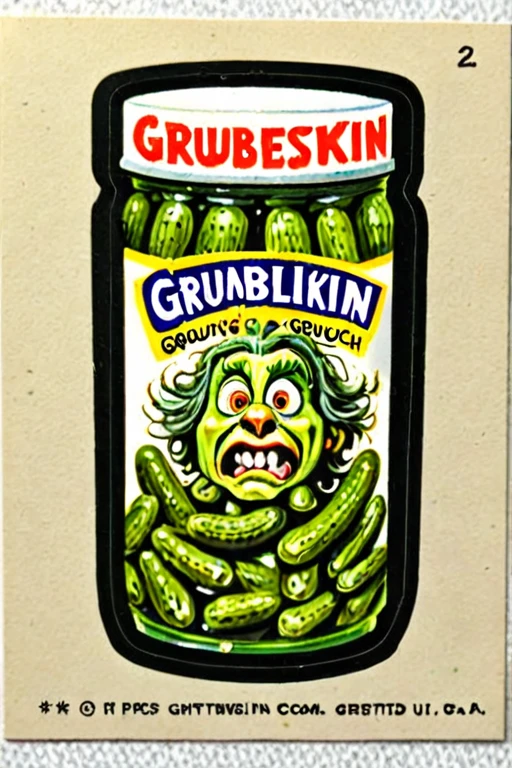 Sticker of a tube of
Grumblestiltskin's Pickled Grouch Gherkins, Wacky Packages Style
<lora:Wacky_Packages_TOPPS_Style_XL>
{ Bland-O's Tasteless Cereal, Wacky Packages Style|
Snail-O's Escargot in a Can, Wacky Packages Style|
Shriekin' Shampoo for Scream-Queen Hair, Wacky Packages Style|
Grumblestiltskin's Pickled Grouch Gherkins, Wacky Packages Style|
Clamouflage Invisible Seafood Chowder, Wacky Packages Style|
Quacktastic Duck Tape for Beak Repairs, Wacky Packages Style|
Crunchy Munchkins Leprechaun-Sized Snack, Wacky Packages Style|
Noodle-Noodle Brain-Teaser Pasta, Wacky Packages Style |
Bizarro Baked Beans, the Musical Fruit, Wacky Packages Style |
of Icy Hot Sauce, Fire and Frost in Every Bite, Wacky Packages Style}
<lora:Wacky_Packages_TOPPS_Style_XL>