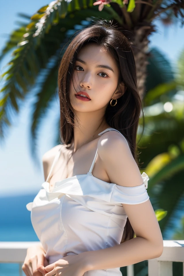 ((Hyper realistic super detailed, masterpiece:9.8, top quality:9.8, best quality:9.8, beautiful:1.5)), ultra high res, extreme detailed, colorful, ultra detailed, most beautiful gorgeous queen in the world, extremely hot, extremely sexy, extremely gorgeous, extremely beautiful, detailed face:3.0, face is clear and delicate, 8K, perfect face, self portrait (black hair, long hair, huge boob:1.7, thicc, posing in heaven), white clouds, extremely sunny weather, (a little diamond crown on head), (cinematic shot, cinematic lighting, red lips, perfect female anatomy), extreme depth of field