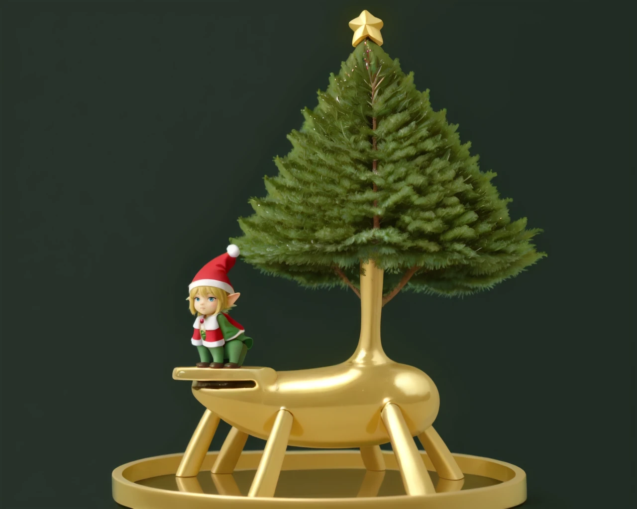 food, skewer, shoryo_uma, from side, <lora:shoryo_uma_v6:0.5>, tree, Christmas tree, <lora:XmasTad:1>, Epoch Elves, sit astride