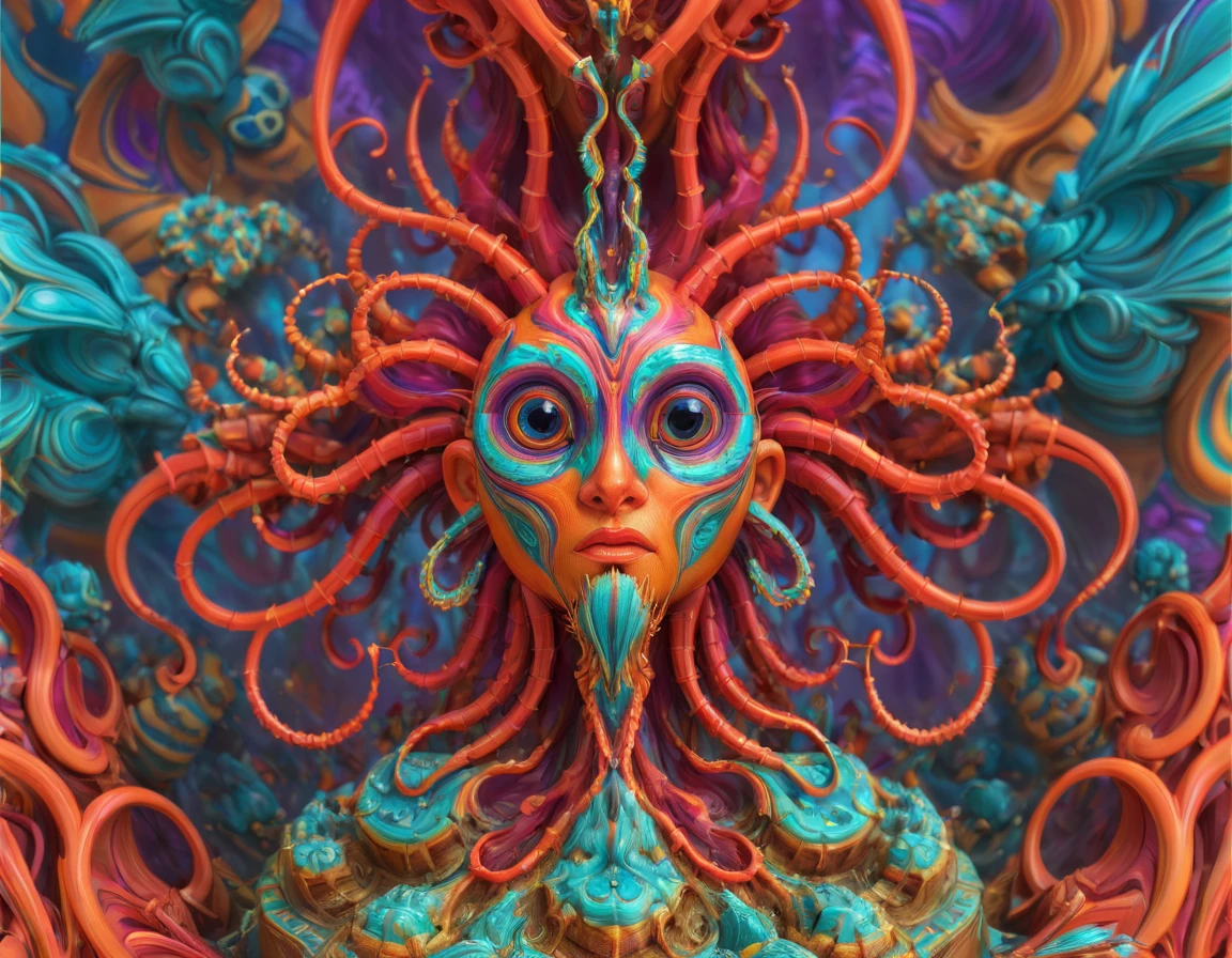 "psychedelic style (zoology :1.0) m3d . vibrant colors, swirling patterns, abstract forms, surreal, trippy", "(zoology :1.0) m3d, intricate, elegant, highly detailed, digital painting, artstation, concept art, smooth, sharp focus, illustration, art by artgerm and greg rutkowski and alphonse mucha"