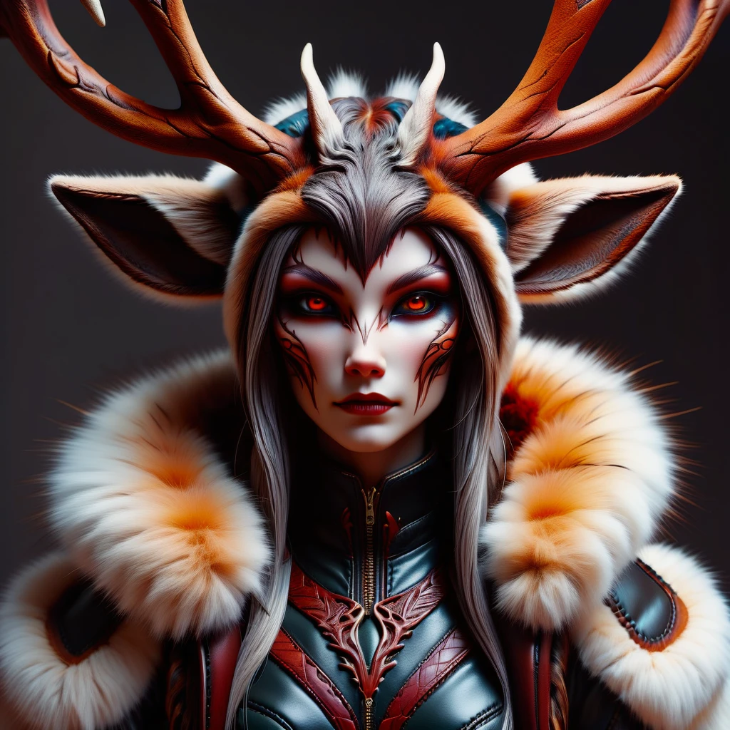 hyper detailed masterpiece, dynamic, awesome quality, DonMR31nd33rXL leather, fur, rabbit-bear, malevolent female demon, humanoid appearance, attractive seductive demeanor, horns, clawed hands, hoofs, dark demonic hues, enticing, nighttime seduction, sexual nightmares, night , Obsidian,business districts,ethnic cuisine,intersecting,stellar,biodiversity,sin,forlorn,cultural awareness,life-giving <lora:DonMR31nd33rXL-000008:1>