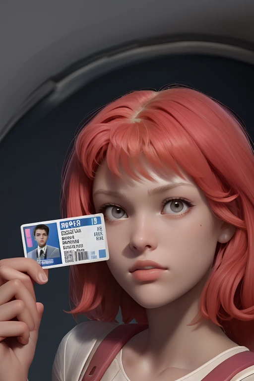 l33l00  holding up an id card <lora:l33l00:1>