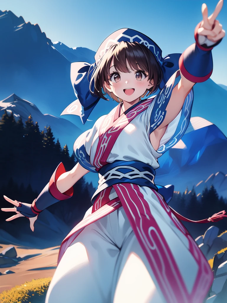 <lora:Rimururu:1>Rimururu, 1girl, ainu clothes, solo, armpits, ice, open mouth, cowboy Shot, weapon, smile, looking at viewer, crystal, pants, bow, short sleeves, bangs, sheath, sleeveless, fingerless gloves, blush, gloves
1990s \(style\), anime, anime_screencap, animated gif, mp4 ,video, animated,
retro artstyle,
snowy mountain, ((((masterpiece)))), high quality, very_high_resolution, large_filesize, full color, masterpiece, best quality,4k,8k,