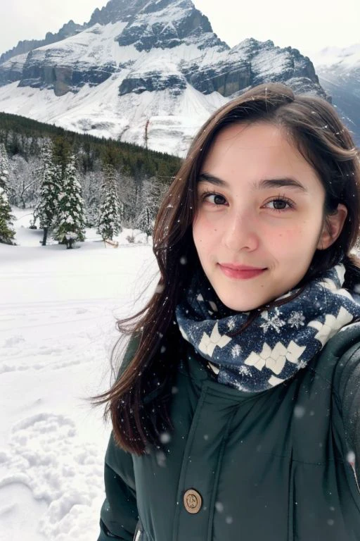 cislan, selfie, snow, snowy mountain,  <lora:Celeb_ChelseaIslan:0.7>, , masterpiece, (best quality:1.2), [:intricate details:0.2],