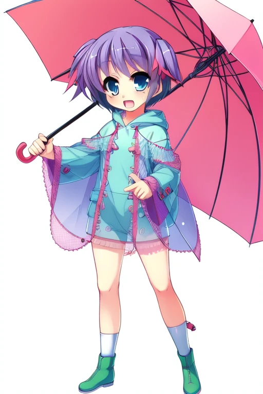 <lora:Riri:1>Riri, Riri, 1girl, raincoat, solo, umbrella, smile, open mouth, see-through, boots, rubber boots, hood, blush, socks
((((masterpiece)))), high quality, very_high_resolution, large_filesize, full color